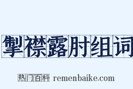 掣襟露肘组词是什么意思的图片